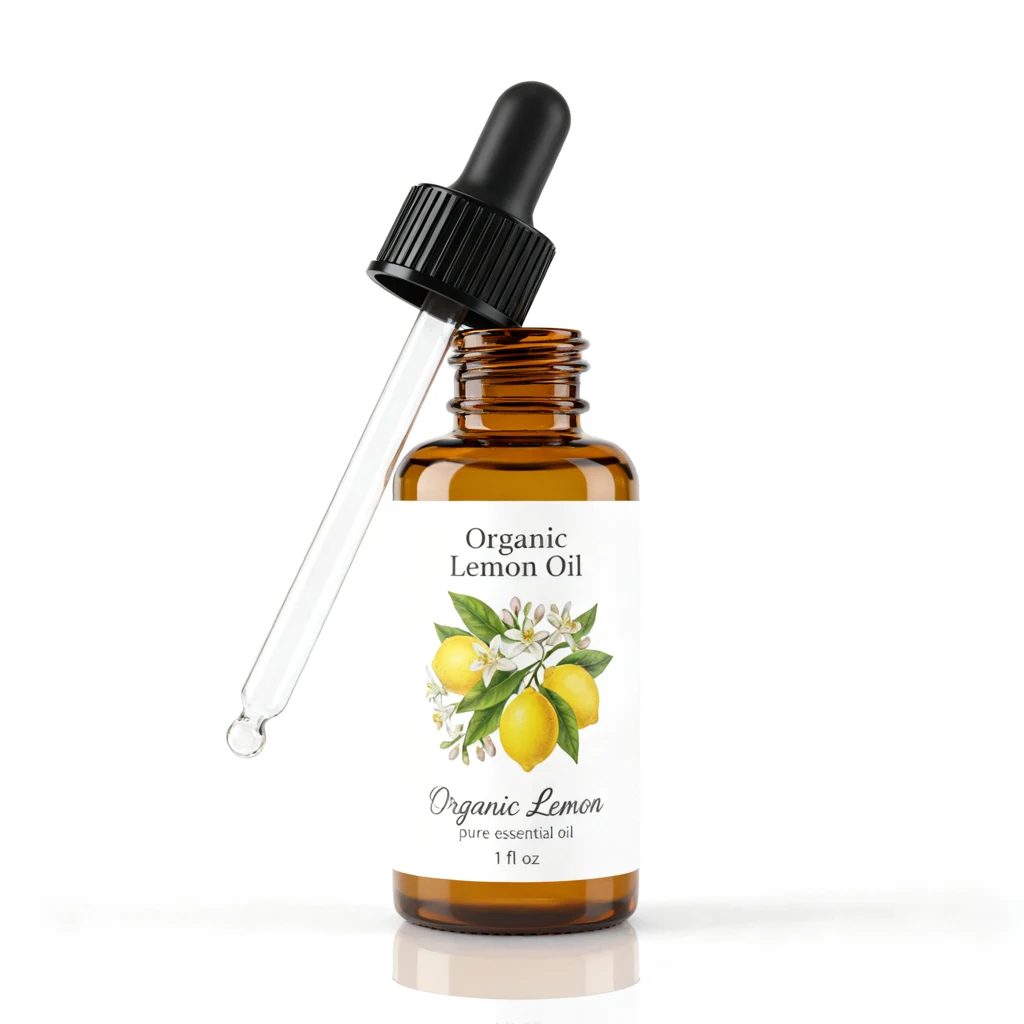 Organic Lemon Essential Oil bottle